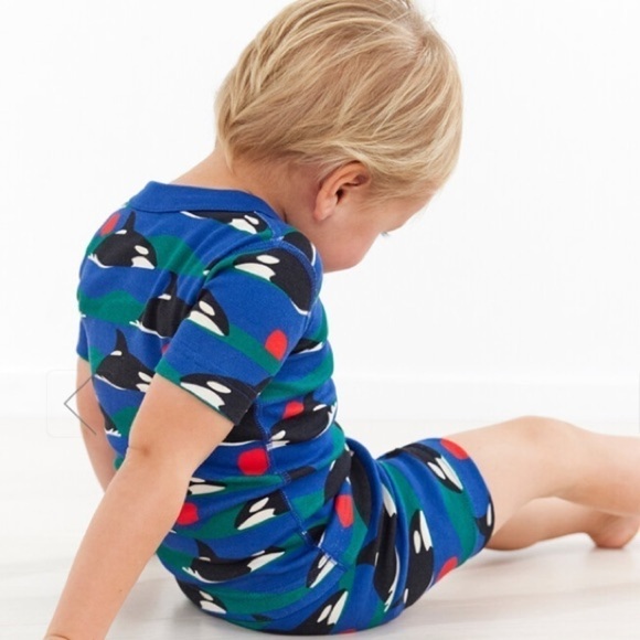 Hanna Andersson NWT Short John Pajamas In Organic Cotton Stargazer Print Size 3 - Picture 3 of 5